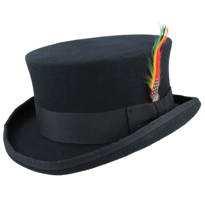 Maz Mid Crown Dressage Equestrian Top Hat - Black