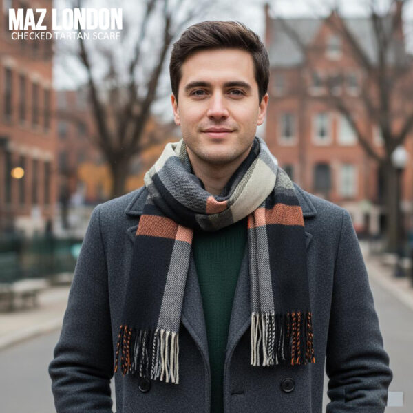 Maz Tartan Woollen Scarves - Mix-Colours
