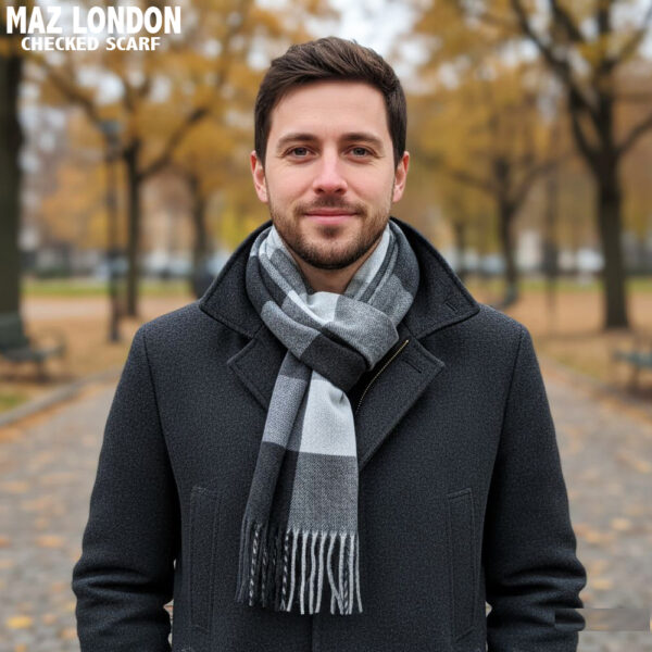 Maz Check Tartan Woollen Scarves - Multi Colours