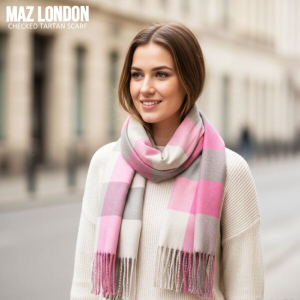 Maz Check Tartan Woollen Scarves - Multi Colours