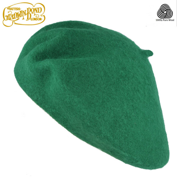 Gladwin Bond 100% Pure Wool Beret - Green