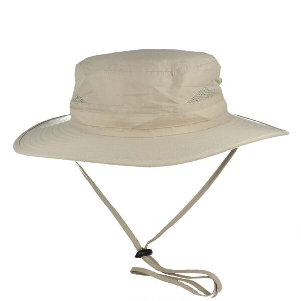 Safari Lightweight Wide Brim Mesh Bucket Hat - Beige