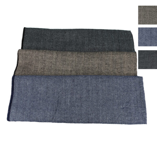 Maz Herringbone Pattern Scarves - Grey,Brown,Navy