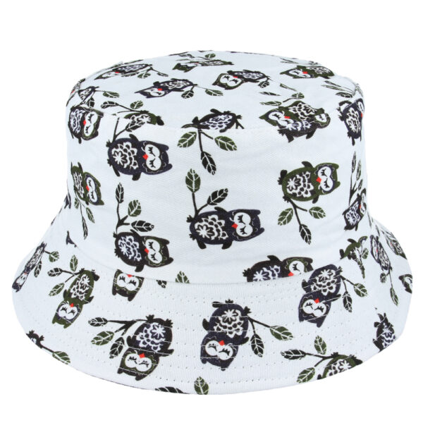 Maz Owl Bucket Fisherman Hat - White