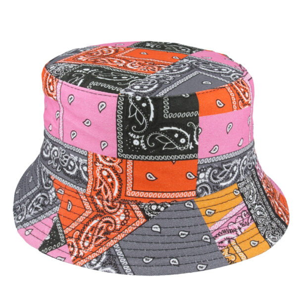 Piasley Print Patch Summer Cotton Fisherman Bucket Hat - Multi Colour