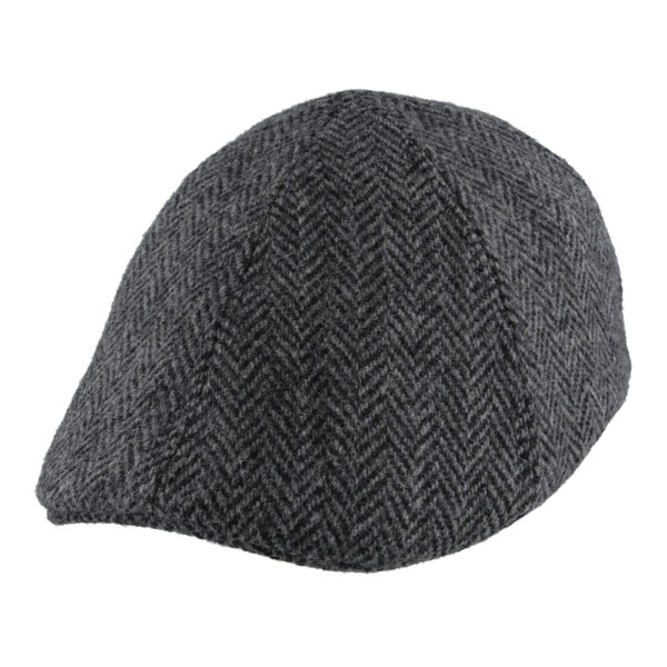 Maz Duckbill Six Panel Wool Herringbone Flat Cap