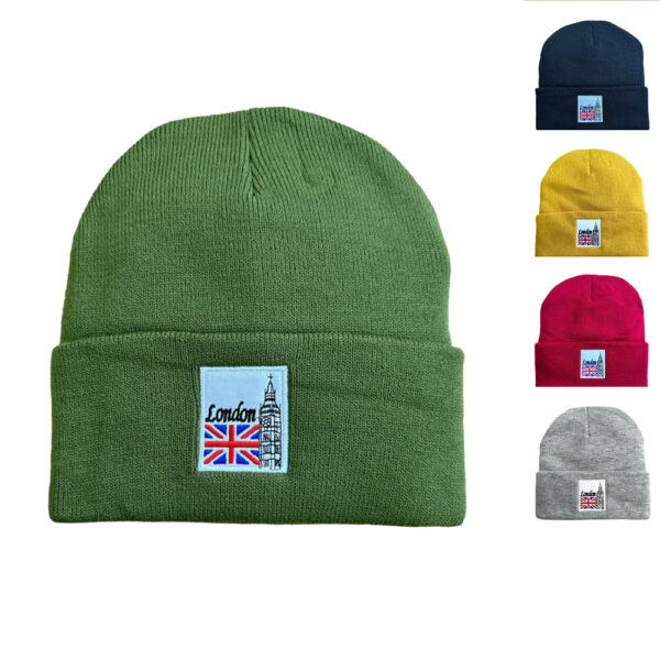 Maz London Big Ben Union Jack Flag Beanie - Multi Colours