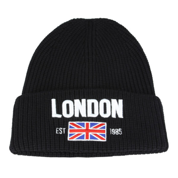 Maz London Union Jack Short Beanie - Black