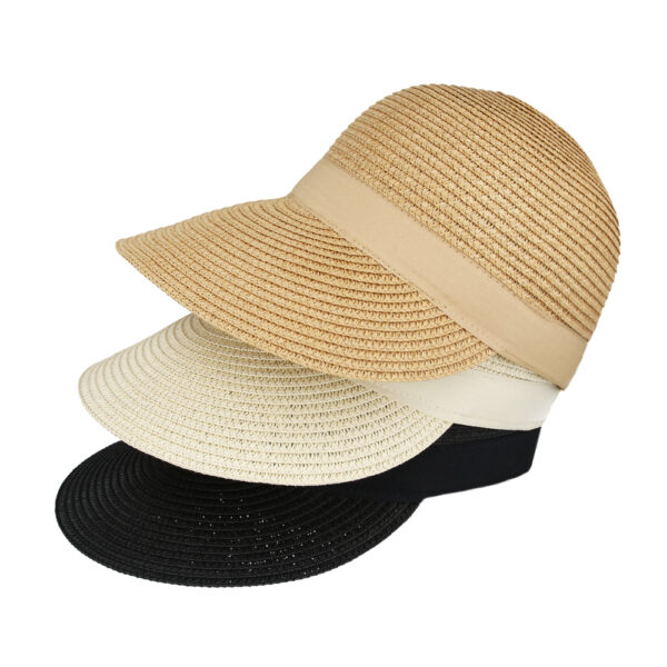 Backless Paper Straw Sun Hat & Visor Cap