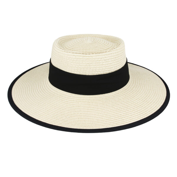 Women's Summer Paper Straw Beach Handmade Wide Brim Pork Pie Hats