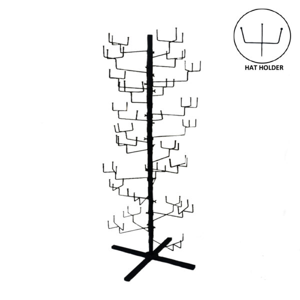 Durable Hat Rack Display Stand With 26 Hooks Rotating Metal Hat Display stand - Multi Purpose