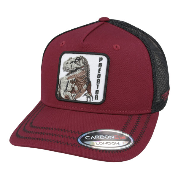 Carbon212 Limited Edition Dinosaur Predator Trucker Cap - Burgundy