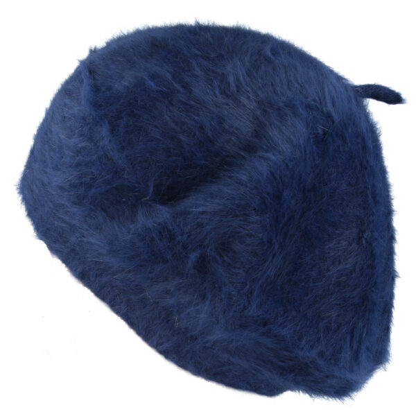 Maz Angora Beret Hat - Navy