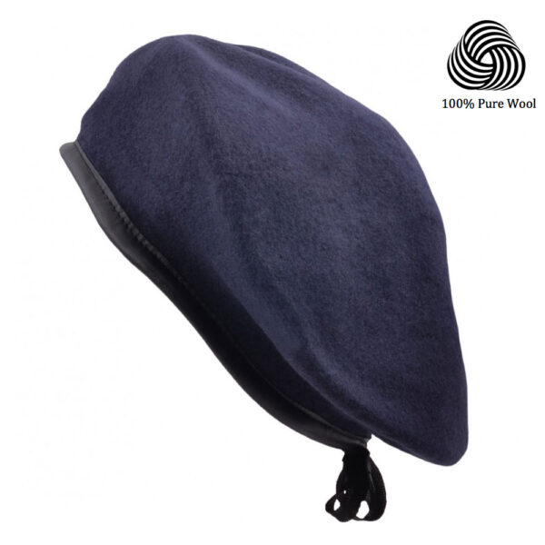 Maz 100% Pure Wool Military Army Beret - Navy