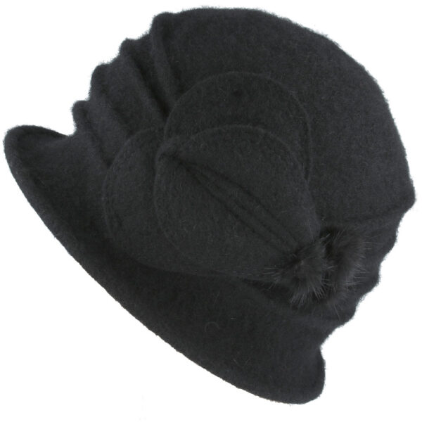 Ladies Vintage 1920s Wool Felt Cloche Hat