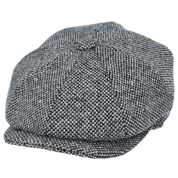 Maz Salt Pepper 8 Panel Newsboy Cap