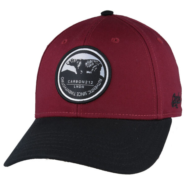 Carbon212 Bear Authentic Since TwentyOTwo Baseball Caps - Wine