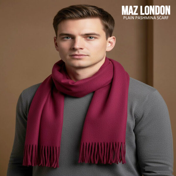 Unisex Plain Feel Cashmere Warm Soft Scarves - Assorted-Colours