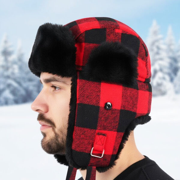 Lumberjack Plaid Aviator Ear Flaps Trapper Hat