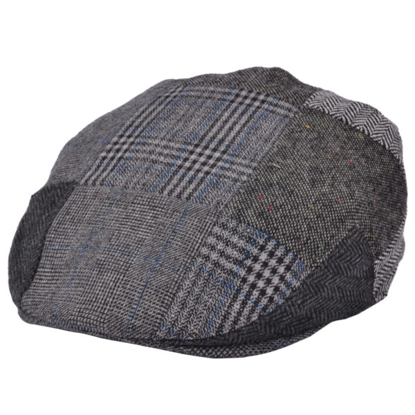 Mix Grey Patch G&H Flat Cap