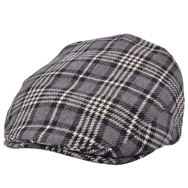 G&H Scottish Tartan Tartan Flat Cap - Grey