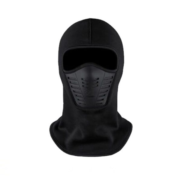 Maz Unisex Full Face Mask Cover with Breathable Mesh Silicone Panel - Black