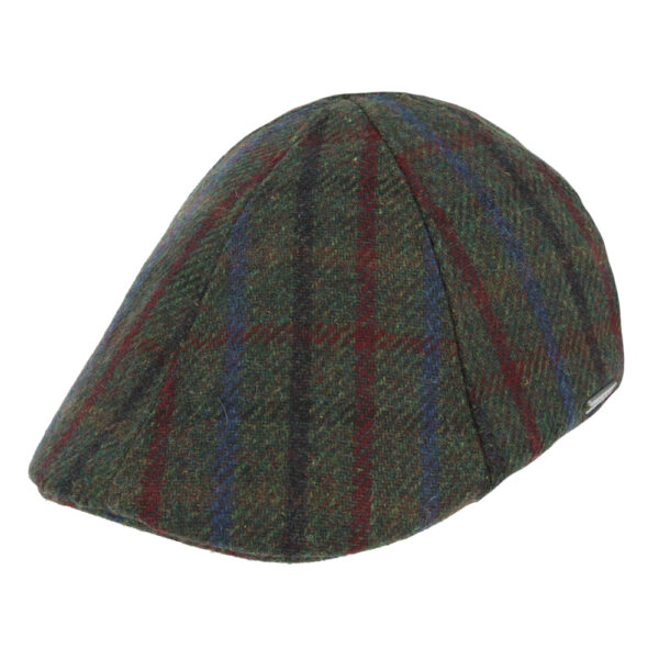 Duckbill Six Panel 100% Wool Window Check Flat Caps