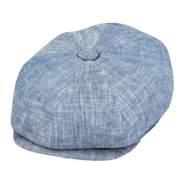 Chambray 100% Linen Gatsby Newsboy Cap