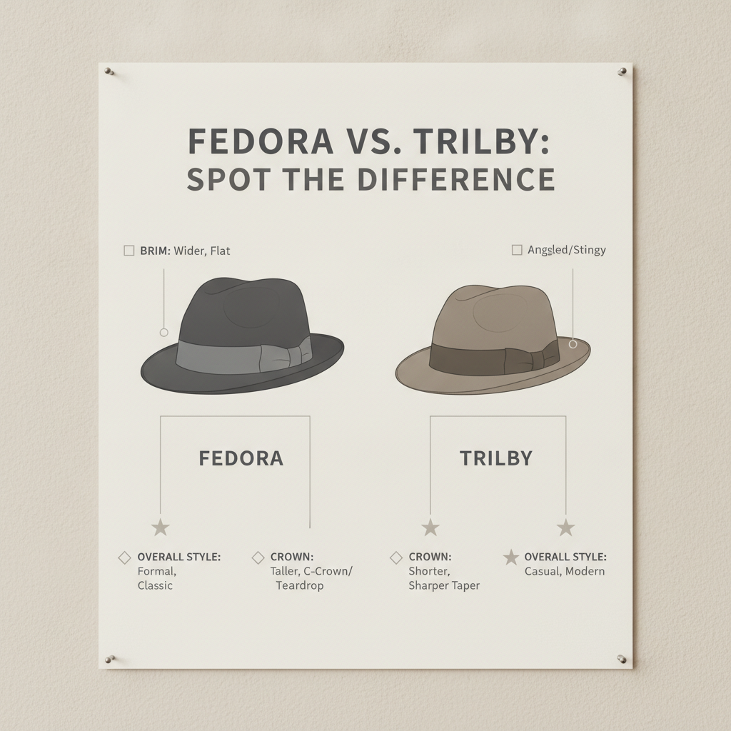 Fedora vs. Trilby: A Visual Guide