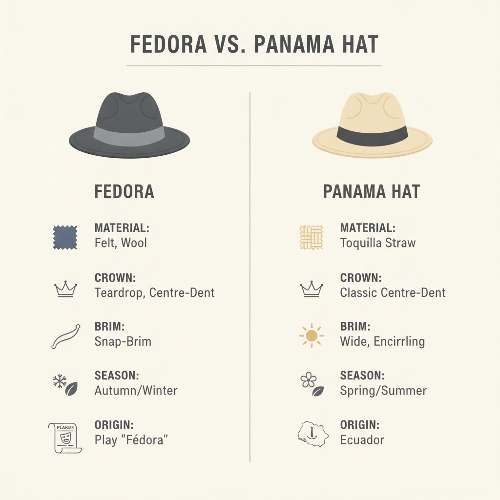 Fedora vs. Panama Hat: At a Glance