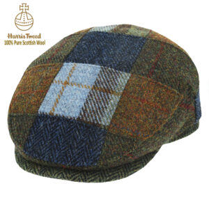 Harris Tweed 100% Pure Wool Patchwork Flat Cap