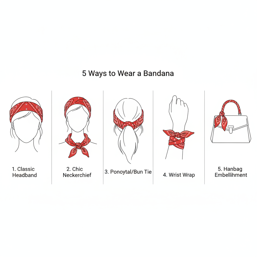 5 Versatile Ways to Wear a Bandana